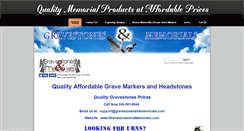 Desktop Screenshot of gravestonesandmemorials.com